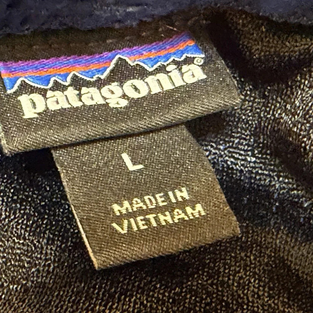 Patagonia Swim Trunk Shorts Boys Sz Large Dark Blue Pull On Elastic Waist Lined